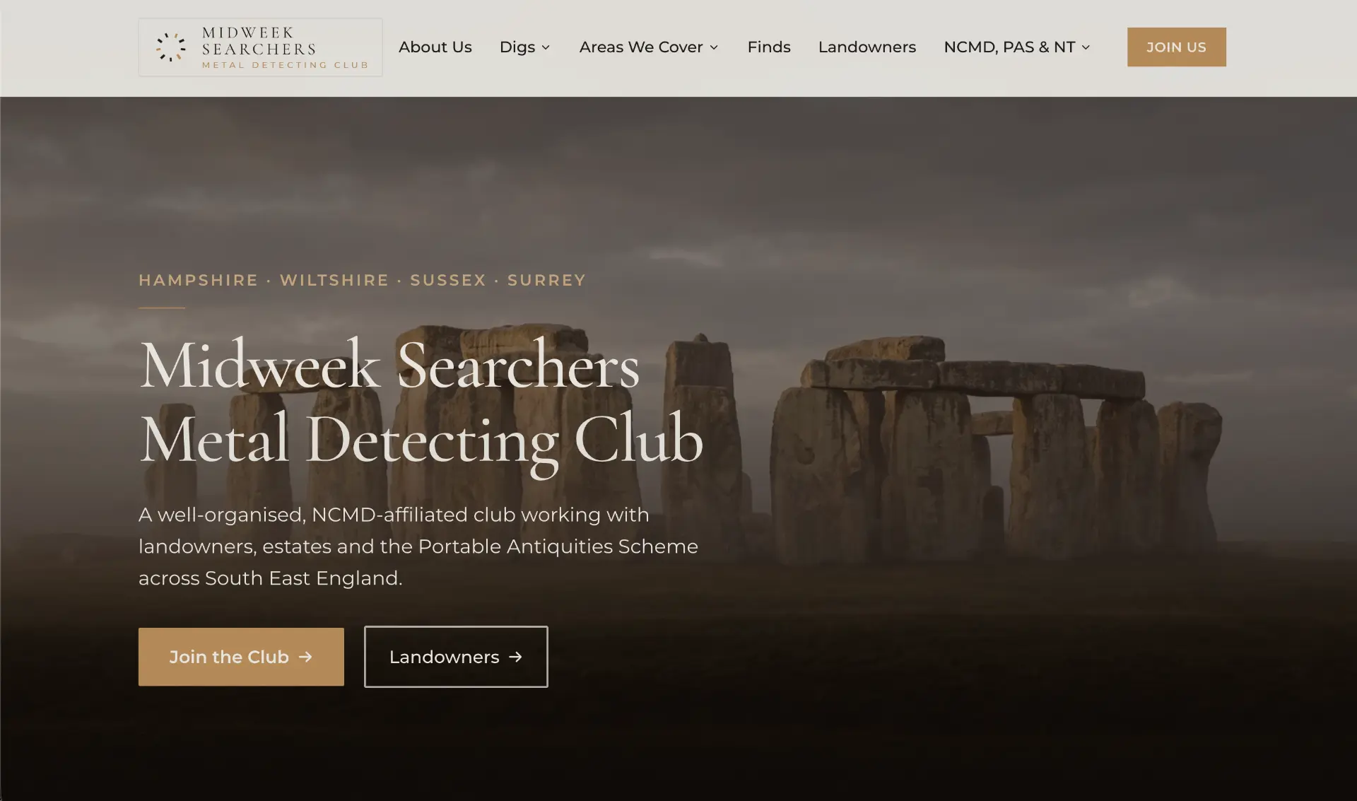 Midweek Searchers website built by Invictus Digital